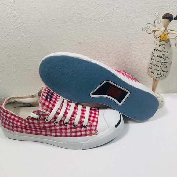 Converse Jack Purcell Gingham Print Sneakers, size 6.5 - Picture 5 of 8